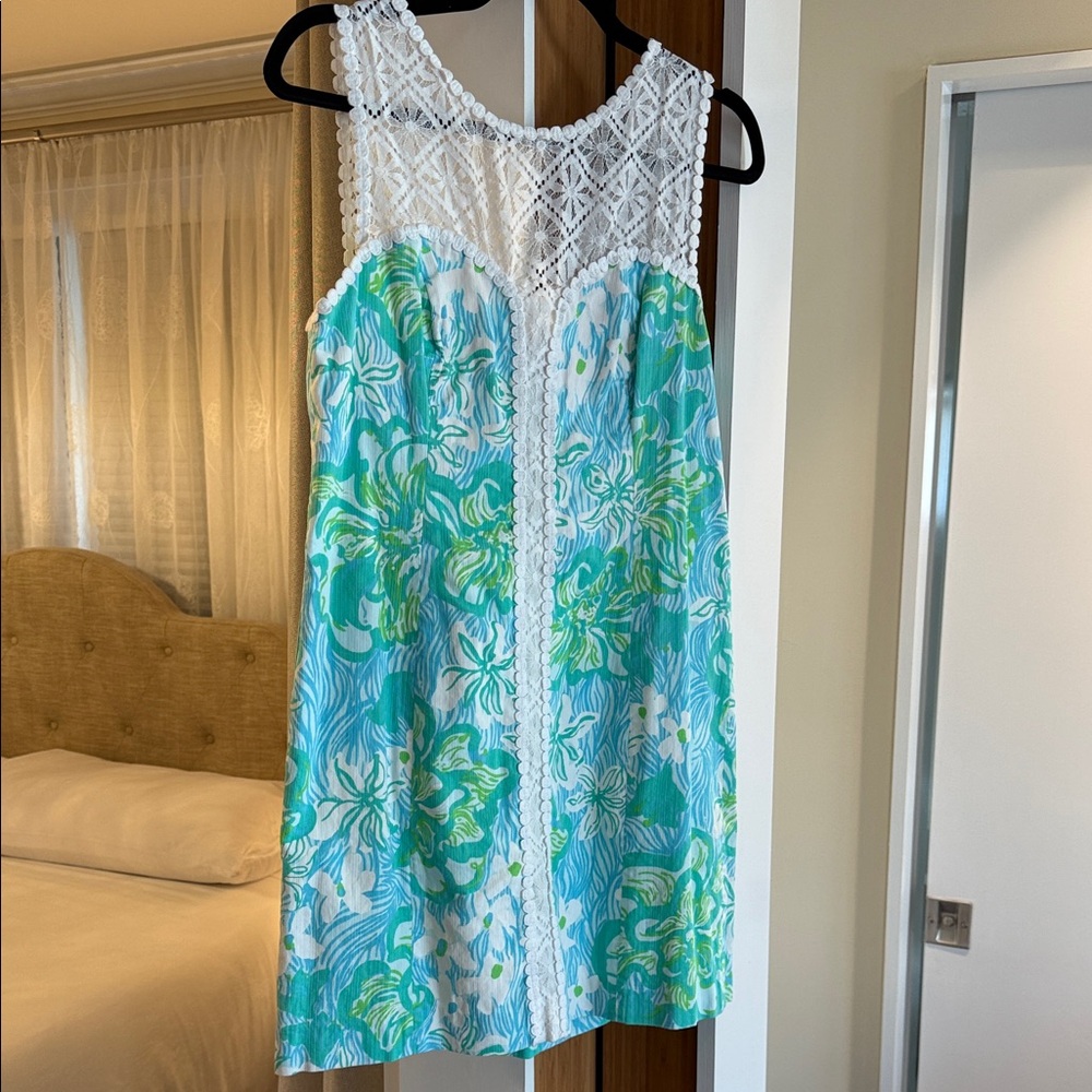 Lilly Pulitzer Sofia Shift Dress Waverider Lagoon - Size 10